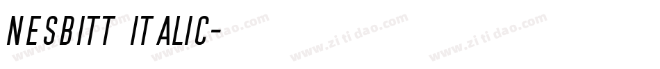 Nesbitt Italic字体转换